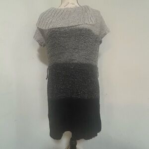 No Boundaries Gray and Black Cowl Neck Sweater L 11/13